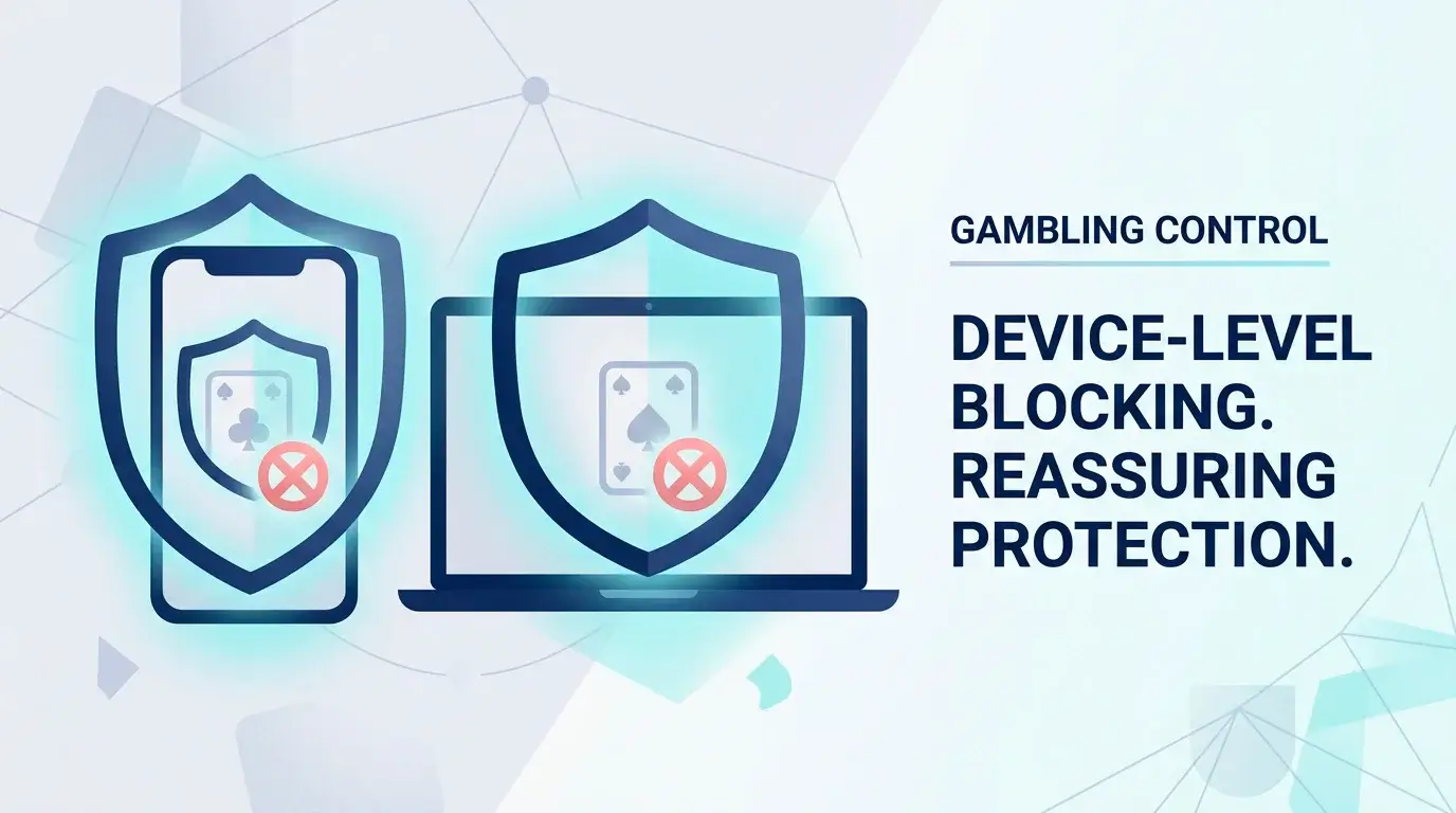 Device-level gambling blocker software protecting phones and computers from offshore gambling sites