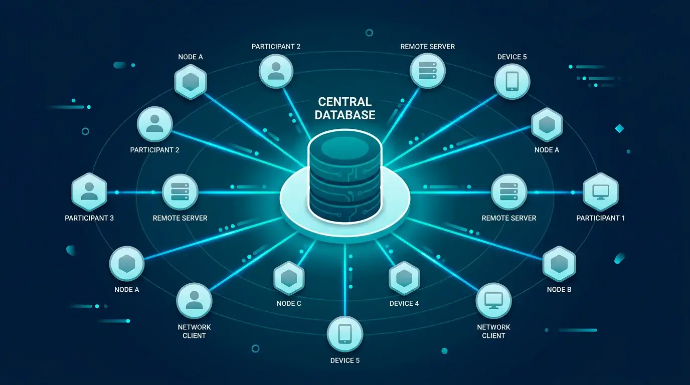Illustration of a central self-exclusion database distributing a registrant's details out to multiple licensed gambling operators