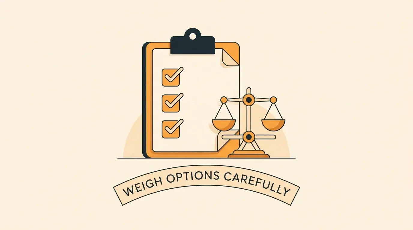 Illustration of a UK player working through an informed decision checklist about non-GamStop casinos