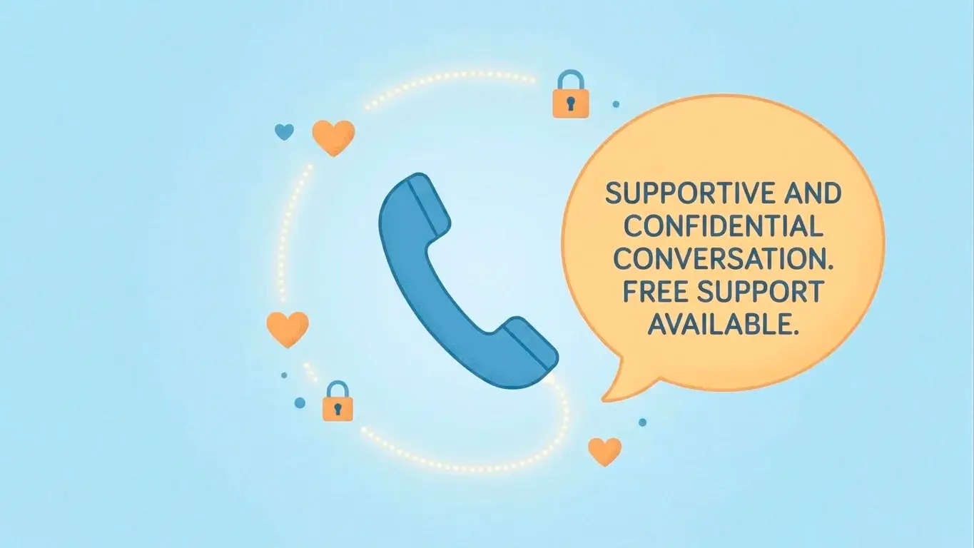 A person making a free confidential call to a national gambling support helpline