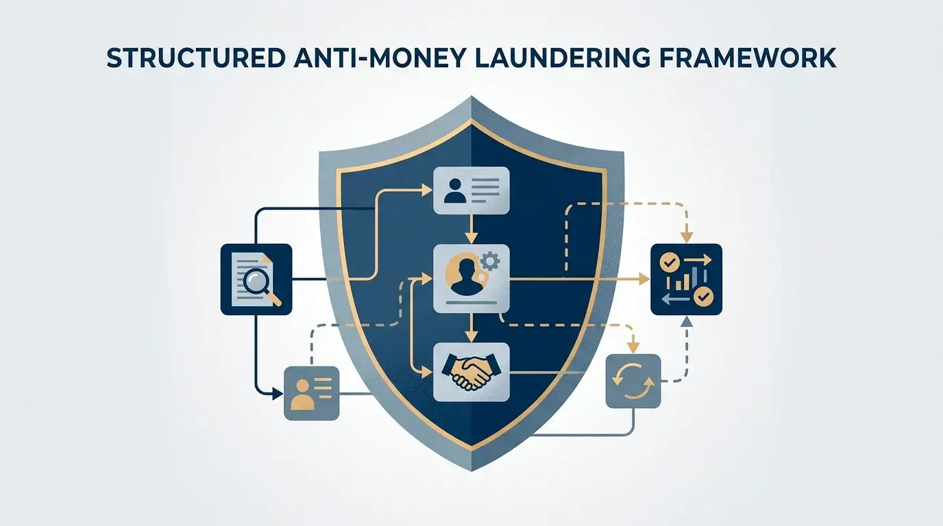 Concept of the UK anti-money-laundering framework governing gambling payments and verification